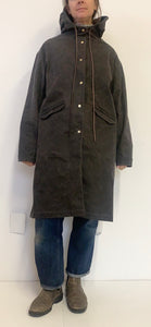 rain trench with welt pocket